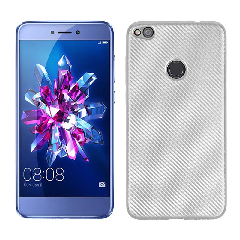carbon fiber silicone case huawei p8 lite 2017 honor 8 lite (2)