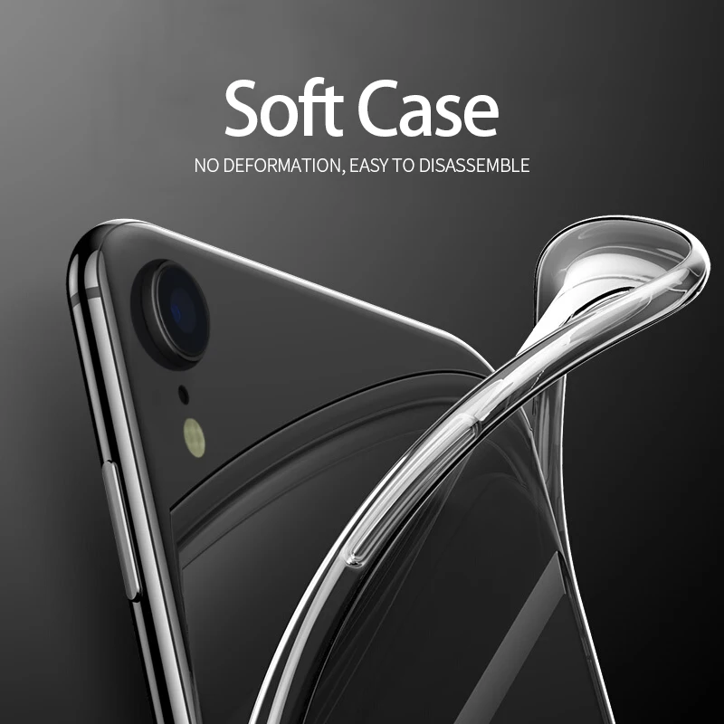 H و رقيقة جدا شفافة حالة ل أبل فون X XS ماكس XR حالات واضح لينة غطاء من البولي يوريثان الحراري ل فون XR XS ماكس جراب هاتف كابا