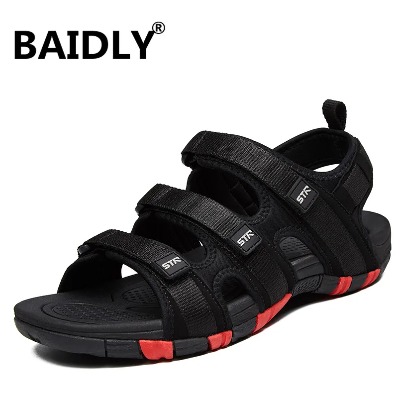 

Brand New Summer Sandals Men Hollow Out Beach Sandals Casual Men Shoes Non-slip Men's Sandals Black Male Footwear