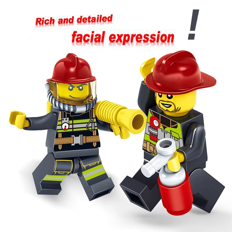 YETAA игрушки для детей Пожарные блоки legofigure Кирпичи подарки Вертолет Лодка