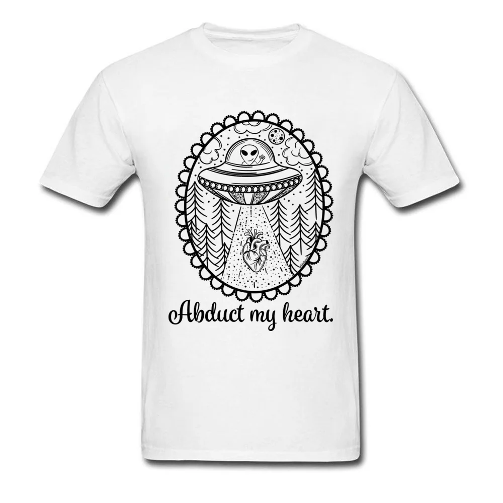 Abduct My Heart Europe Short Sleeve Tops T Shirt Summer/Autumn O Neck Pure Cotton Men Tshirts Europe T Shirt Oversized Abduct My Heart white
