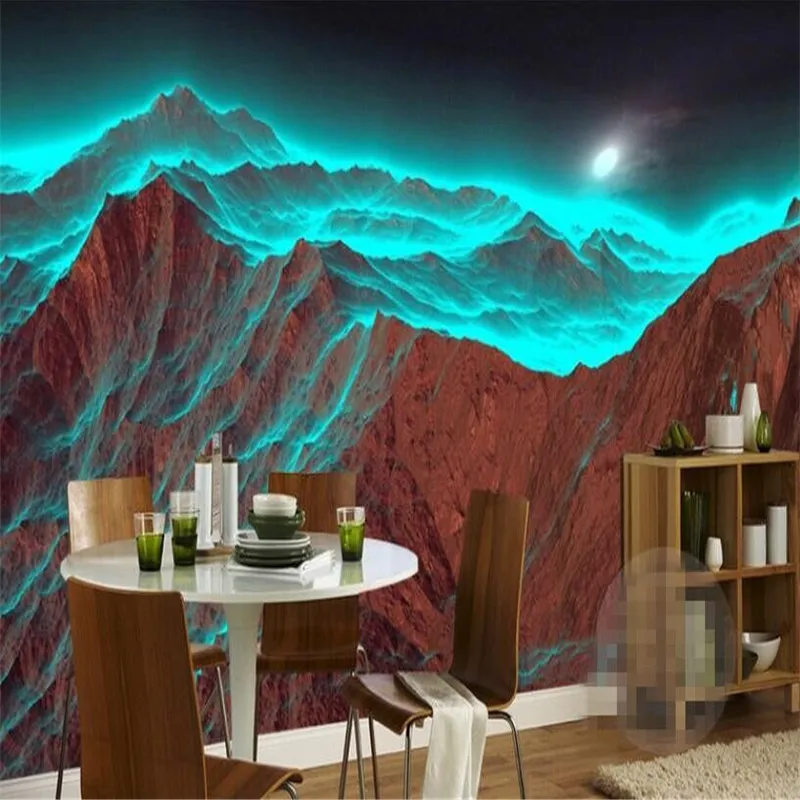 Shocking 3D volcano group mural background wall professional production mural wholesale wallpaper custom photo wall Shocking 3D volcano group mural background wall professional production mural wholesale wallpaper custom photo wall