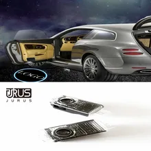 JURUS 2 pcs Dedicado Nenhuma Perfuração LED Car Porta Bem-vindo luz Do Projetor Para Oktavia SKODA Superb Fabia 2009 venda Quente carro-Styling