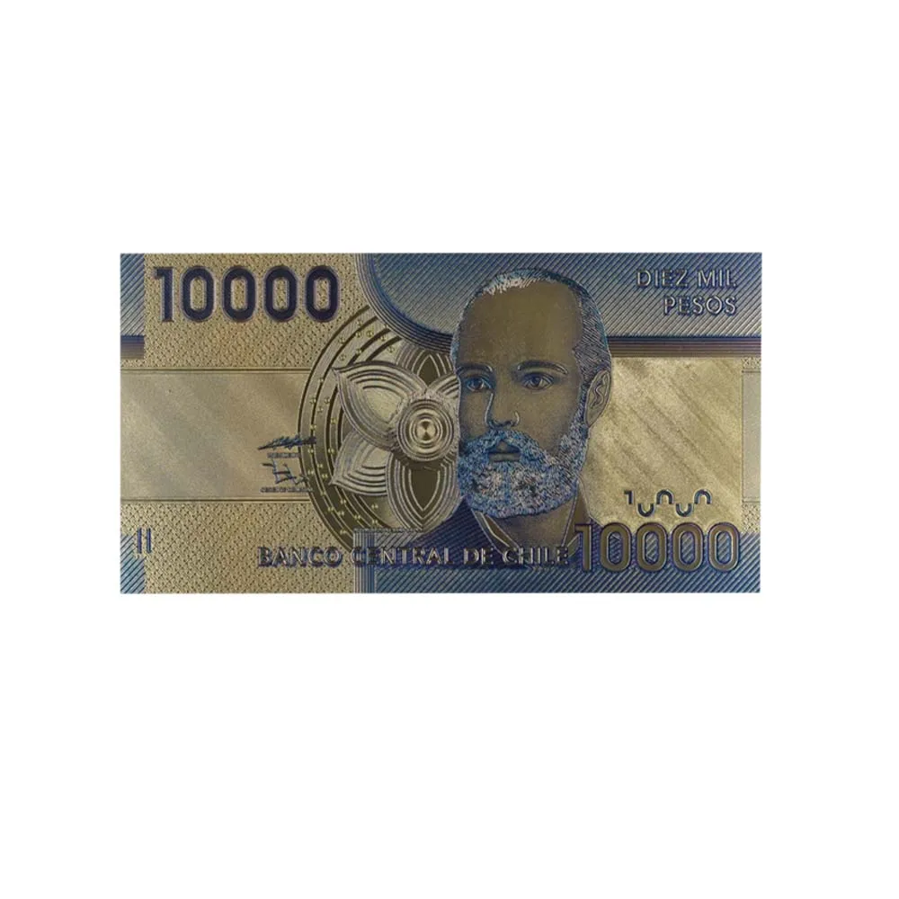 Новый продукт бумажные деньги Чили золотые банкноты 24k домашние декоративные