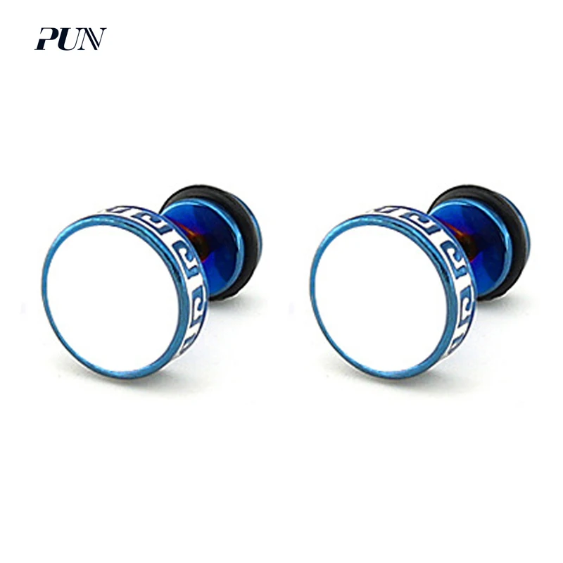 

PUN stainless steel brincos stud earrings titanium punk small korean kpop blue bts earrings fashion jewelry male earring earing