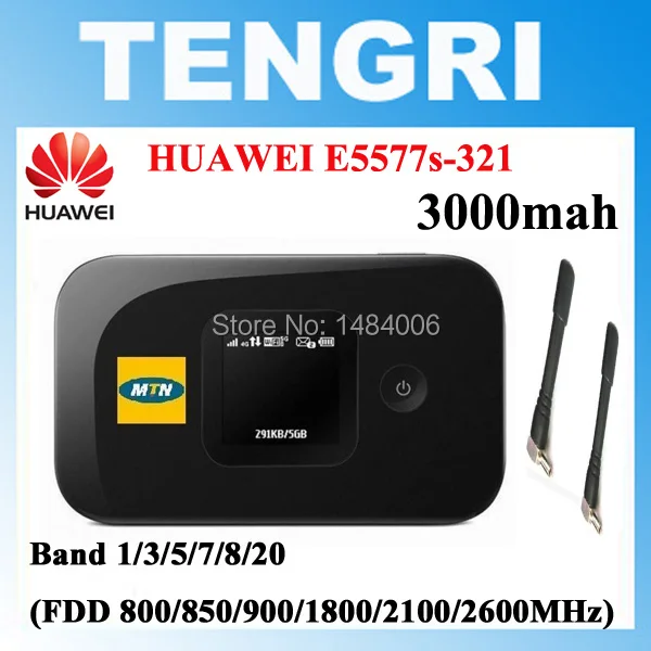 Разблокированный мобильный телефон HUAWEI E5577 с 2 антеннами 4G LTE Cat4 3000 мАч точка