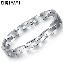 SHQIYAYI/мужские вечерние ювелирные изделия из нержавеющей стали, браслеты с подвесками, браслеты, дружеский подарок, стильные модные аксессуары O780