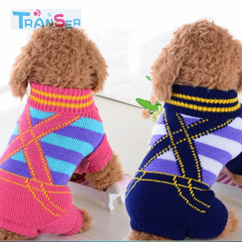 

Transer New Fashion Small Dog Pet Dog Sweater Dog Clothes Small Dogs Winter Sweaters Rompers Free shipping 18Feb7