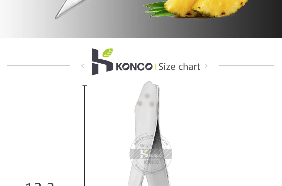 Konco нож для чистки ананаса слайсер очистка ананаса инструменты для открывания фруктов инструменты для фруктов
