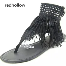Summer New Bohemia Flat Women Sandals Fashion Tassel Woman Flip Flops Vintage Women Shoes Beach Flip Flops Sandals Size 35-44 цена Summer New Bohemia Flat Women Sandals Fashion Tassel Woman Flip Flops Vintage Women Shoes Beach Flip Flops Sandals Size 35-44 цены онлайн