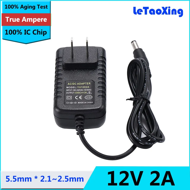 1 шт. 12V2A AC 100 в-240 в конвертер адаптер DC 12 В 2A блок питания US EU Штекер 5 мм x 2 1-2 Высокое