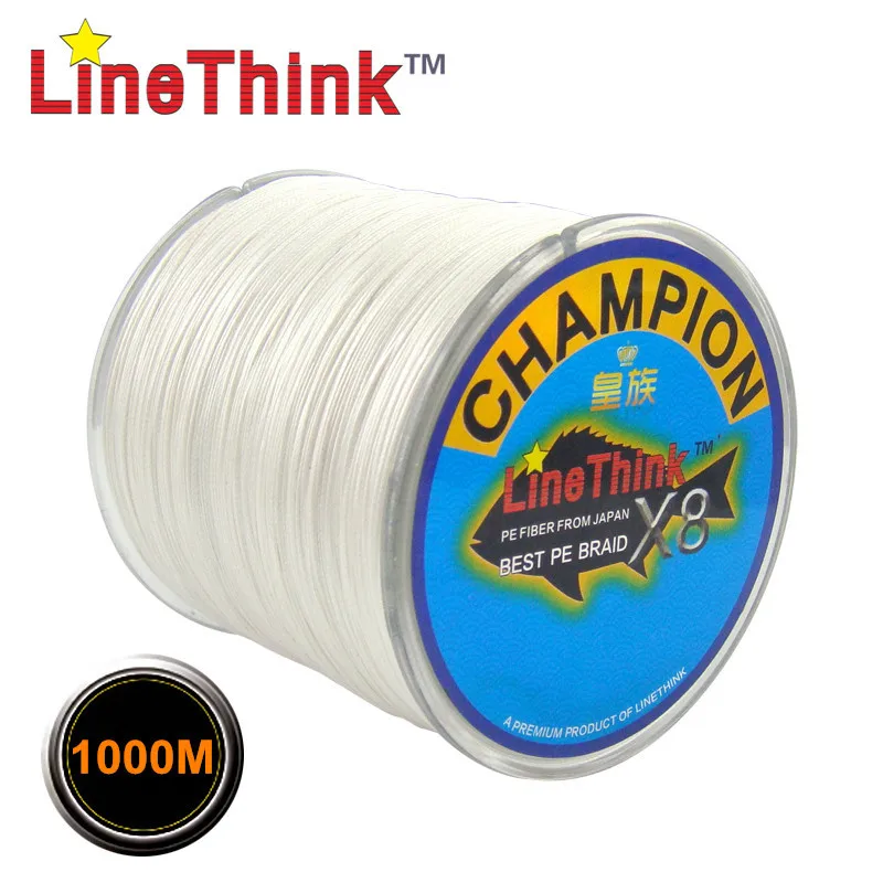 1000 M GHAMPION LineThink العلامة التجارية 8 فروع/8 نسج أفضل جودة المتعددة الشعيرات صنارة صيد بولي ايثيلين مجدول الصيد جديلة شحن مجاني