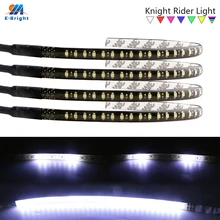 4 pçs 30cm led strip knight rider luz 3528 1210 32 led carro decorar lâmpadas flexíveis azul verde vermelho branco amarelo rosa rgb cor