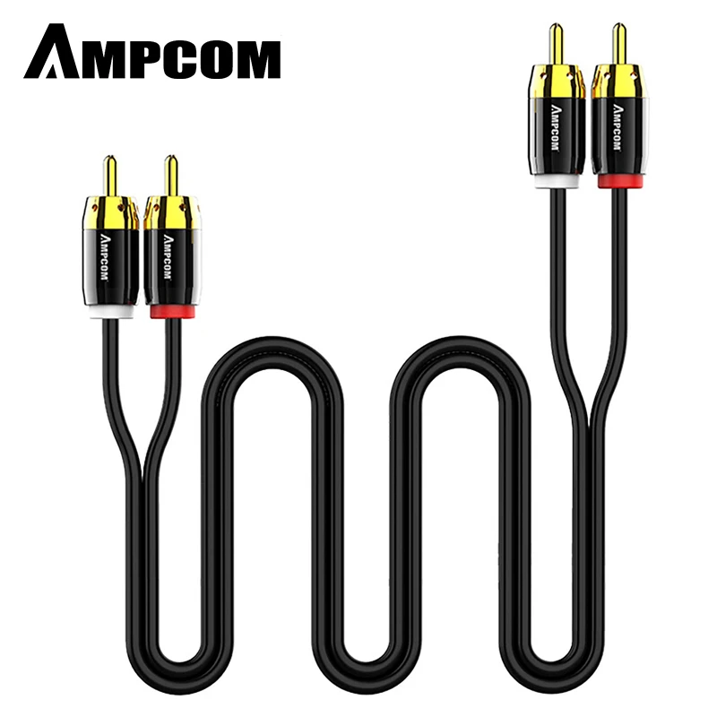 AMPCOM 2RCA к 2RCA 3,5 мм RCA кабель Улучшенный аудио кабель позолоченный 3,5 мм разъем папа к 2RCA R/L Aux кабель для ТВ DVD AMPCOM 2RCA к 2RCA 3,5 мм RCA кабель Улучшенный аудио кабель позолоченный 3,5 мм разъем папа к 2RCA R/L Aux кабель для ТВ DVD