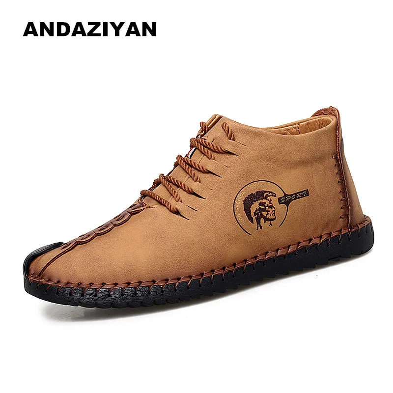 

Outdoor high help handmade shoes men large size casual shoes new warm men shoes