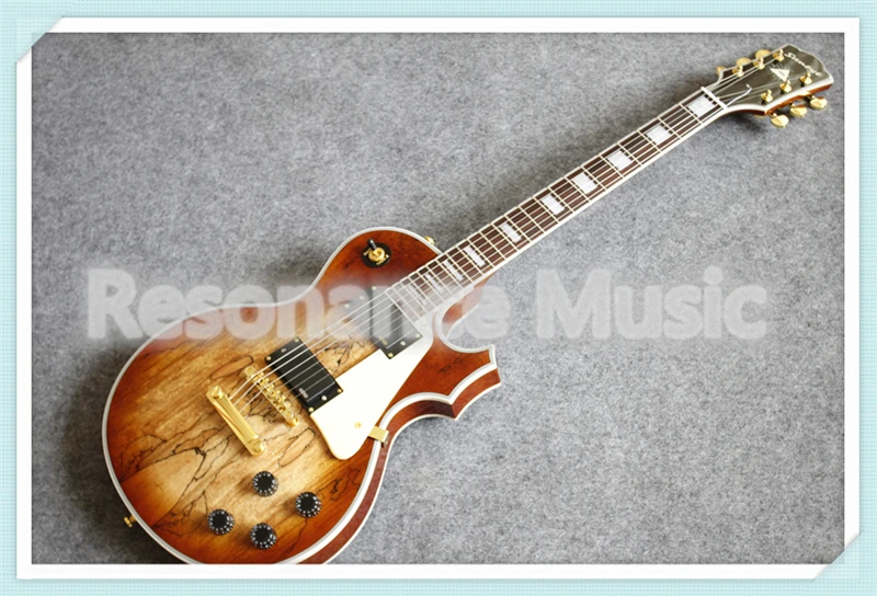 

Top Sale China OEM Nature Wood Suneye LP Custom Style Electric Guitars With Cream Pickguard Left Handed Available