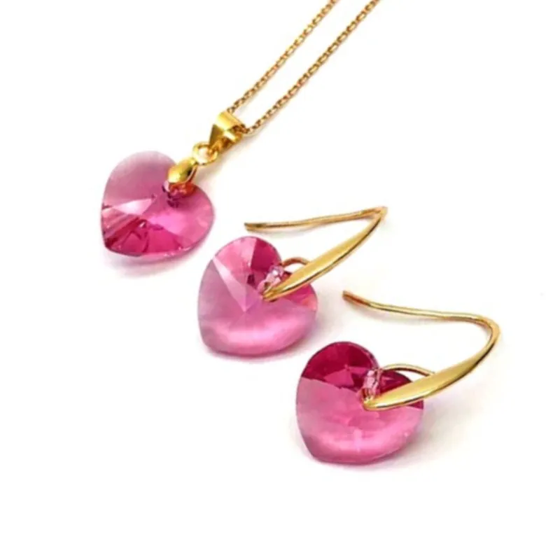 

Ms Betti Dubai Heart bridal jewelry sets with crystal from swarovski elements Classic designs for women Mother Day gifts