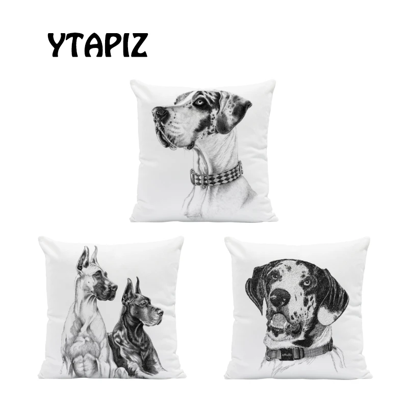 Подушка Doberman Great Dane Bull Head Terrier Golden Retriever British Foxhound украшение для дома подушка дивана