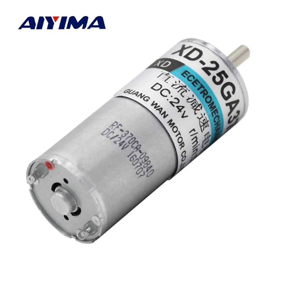 

Aiyima 1pc DC12V 24V 5W Motor Micro Brushed High Toque Low Speed Low Positive And Negative Gear Small Motor For Automation