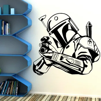 

STAR WARS BOBBA FETT KOPFGELDJAGER vinyl wandkunst aufkleber