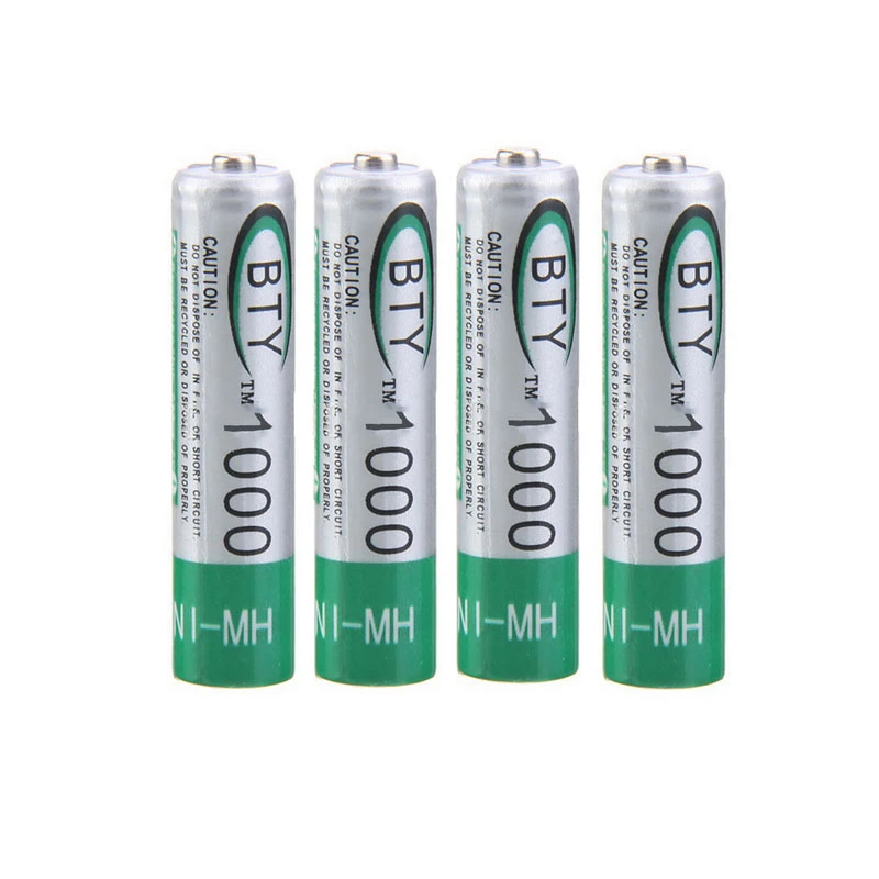 4pcs/lot High Power AAA 1000MAH/1.2V Rechargeable Ni MH Battery New