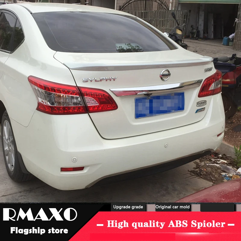 

For NISSAN Sentra Spoiler 2012-2016 Sentra High Quality ABS Material Car Rear Wing Primer Color Rear Spoiler