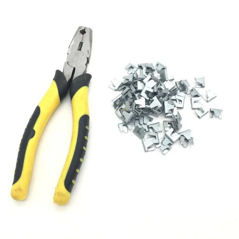 

Chicken Quail Bird Rabbit Pet Cage Installation And Repair Tool Catch The Clamp Pliers Bayonet Nail 300 Nails 1 Pliers