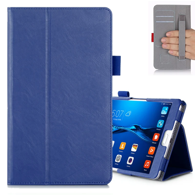 

For Huawei MediaPad T2 10.0 Pro Tablet FDR-A03 M2 10" Slim Folding Leather Stand Case Cover/ Elastic Hand Strap/ Stylus Holder