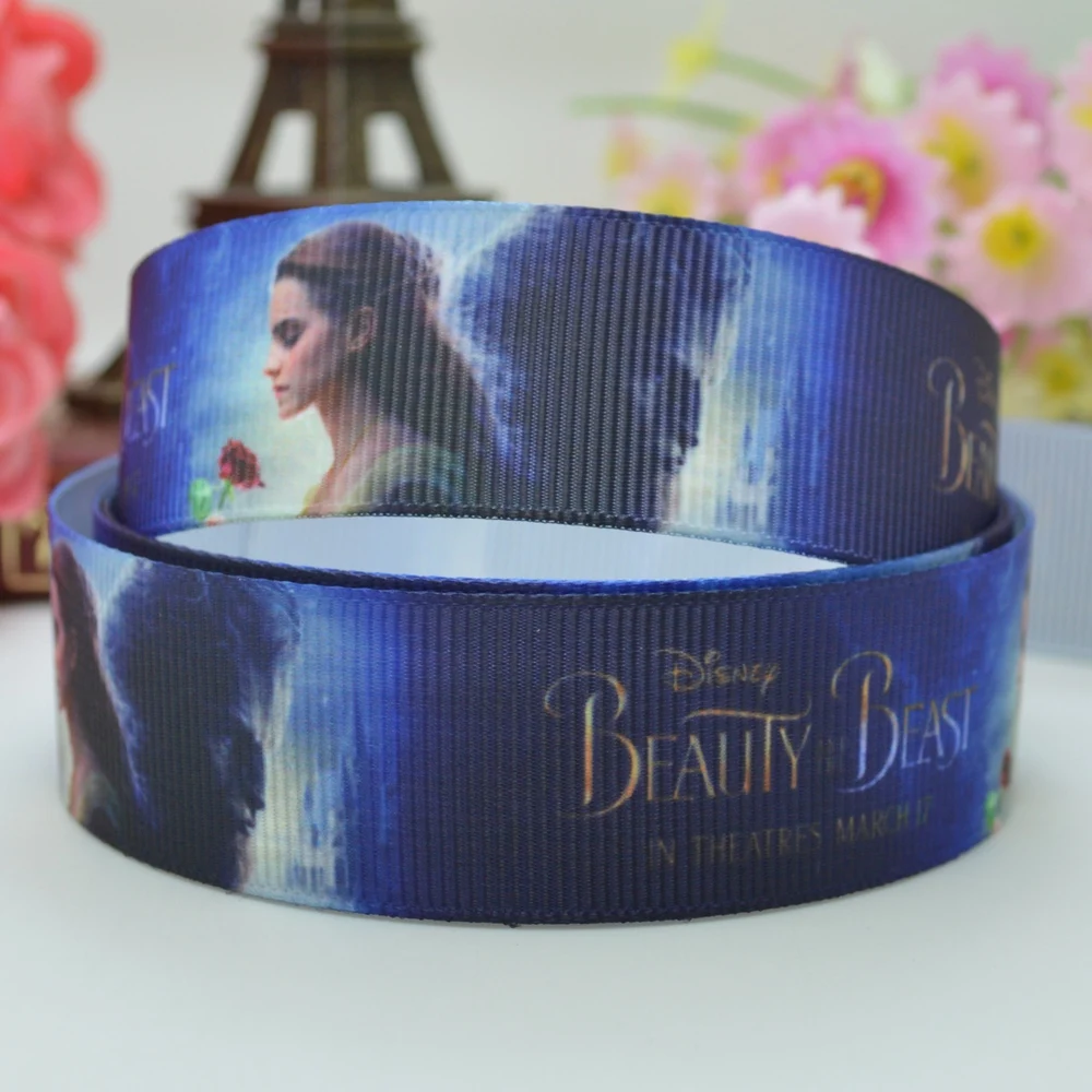 DUWES 7/8 &quot22 мм красота и чудовище печатных grosgrain ленты волос лук DIY ручной работы
