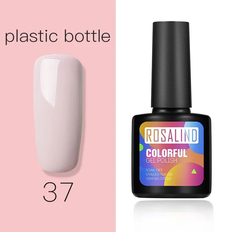 ROSALIND Гель-лак для ногтей поли для ногтей УФ цвета светодиодный праймер набор для дизайна ногтей гибридные Лаки гель лак набор строитель верхнее покрытие - Цвет: Plastic 37