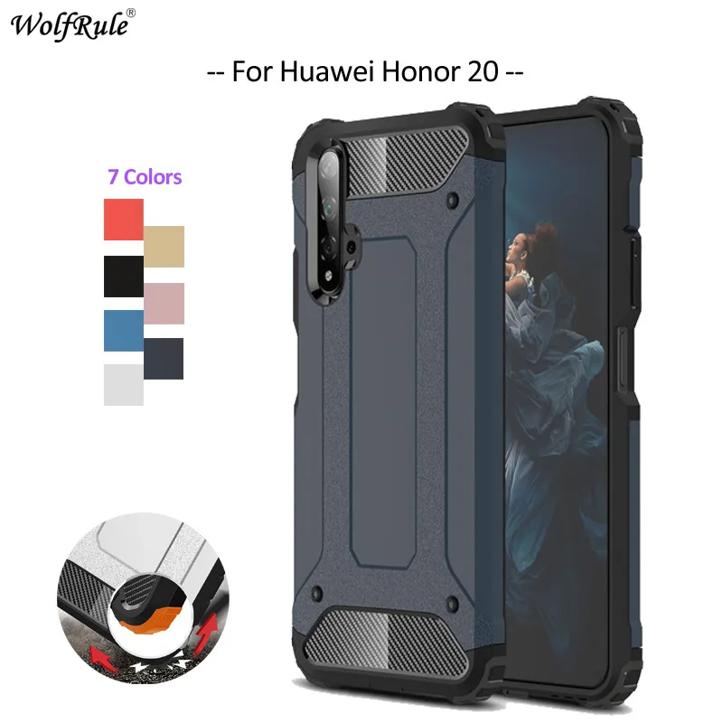 Для Huawei Nova 5T чехол Honor 20 Бампер ТПУ и PC Броня защитный для задней панели телефона 6