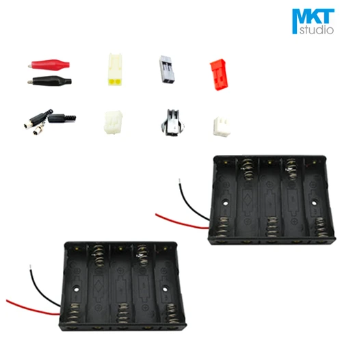 10Pcs 5xAA Wire Junction Boxes Battery Case Holder Socket With 15cm