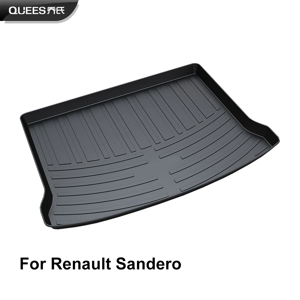 

QUEES Custom Fit Cargo Liner Trunk Floor Mat for Renault Sandero / Dacia Sandero MK2 2012 2013 2014 2015 2016 2017