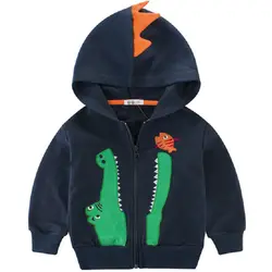 Мультфильм шапка с динозавром детское осеннее пальто rave праздничный костюм Крокодил Лев Солнечный Красивый куртка для мальчиков