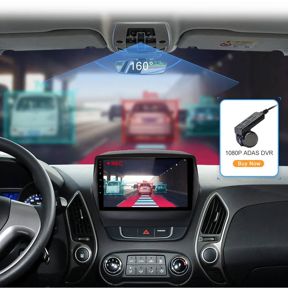 Top AWESAFE 2 din Android 8.1 Car Radio Multimedia video player gps navigation For Hyundai IX35 Tucson 2 LM  2011 2012 2013 2014 5