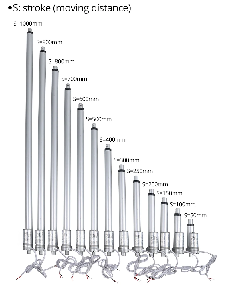 Metal Gear 12v Linear Motor do Atuador Linear Elétrico Distância em Movimento 50 Milímetros 100 Milímetros 150 Milímetros 200 Milímetros Avc 250 Milímetros 30w 2.5a Max 12 Cheap Motor CC