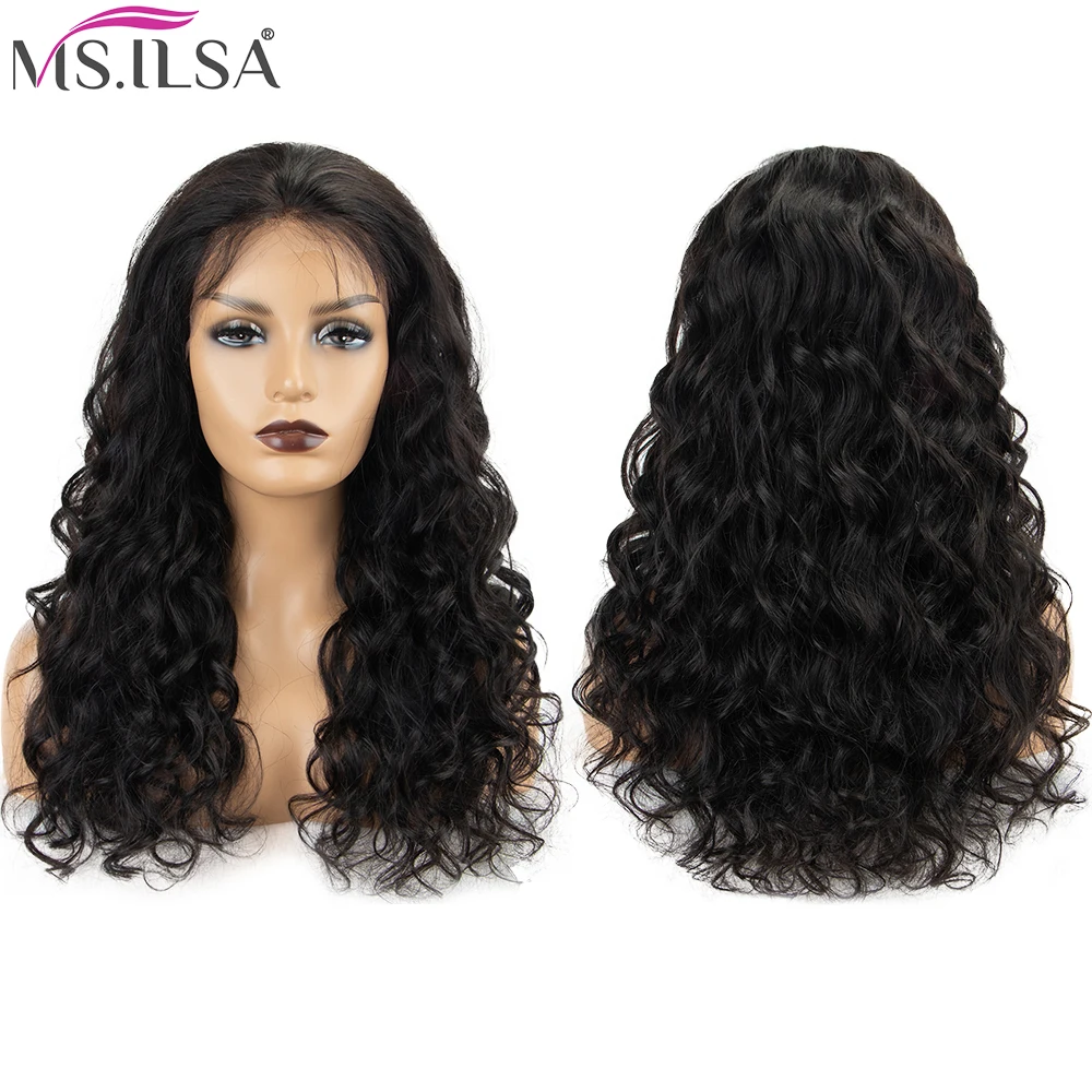 Brazilian Curly Human Hair Wigs Pre Plucked 13x4 Lace Front Human Hair Wigs Black Women Loose Wave Lace Front Wig Baby Hair Remy