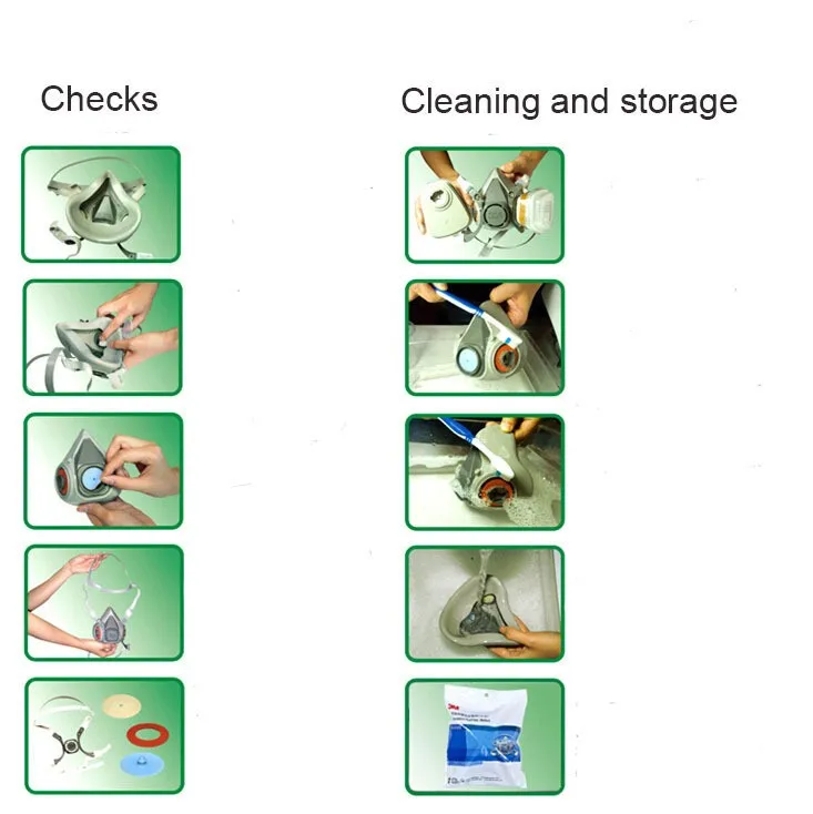 3 м 6100+ 6009 многоразовая полумаска для лица, респиратор, ртуть, органический пар, хлор, кислота, газовый картридж, маска, 7 предметов, 1 комплект, E0000