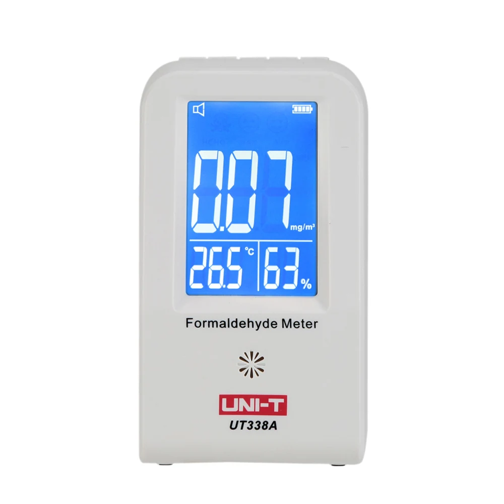 

UNI-T UT338A High Precision Formaldehyde Monitor Tester Indoor Detector Air Monitor Tester Thermometer Hygrometer LCD Display