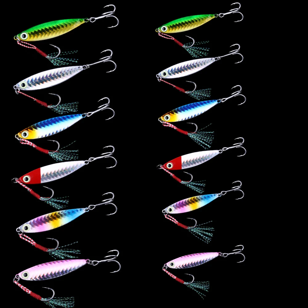 

HENGJIA 1PC 5.8/6.3cm 15/20g Lead Metal Fishing Lures Hooks Wobbler Jig Hard Bait Artificial Fishing Tackle