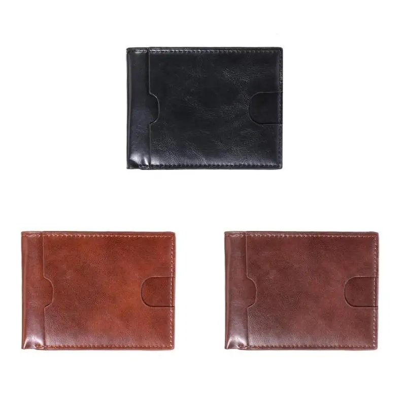 

MOJOYCE Fashion Business Men Card Holder Purse PU Leather Wallet Coin Bags Solid Coins Money Wallet Vintage Unisex Purse