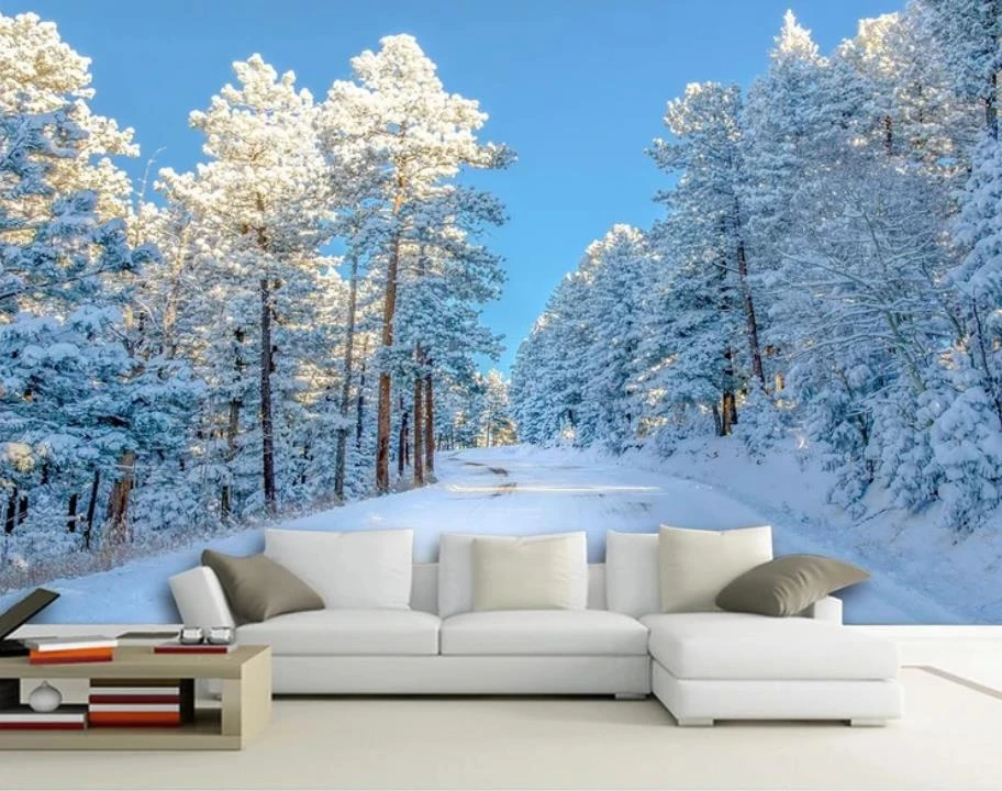 カスタム 3d 壁紙壁 Hd 雪シーン 3 D の壁紙任意ルームの背景 3d 壁紙抽象 Wallpapers Aliexpress