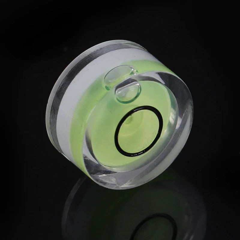 Bullseye Mini niveau /à bulle rond en acrylique Blanc 10 mm x 6 mm