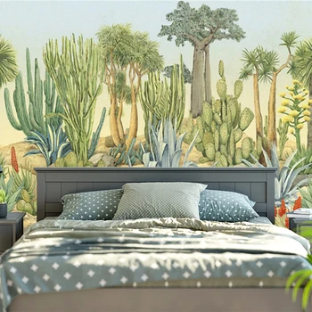 

Cactus Watercolor Hanging Wall Tapestries Mandala Bohemian Tapestry Landscape Wallpaper Wall Art Shawl Throw