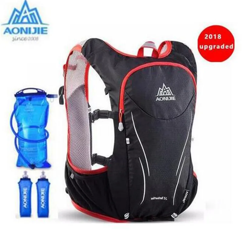 

AONIJIE Trail Running Backpack Outdoor Sports Hiking Camping Backpack 5L Upgraded Marathon Running Hydration Vest Pack