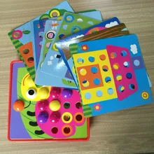 3D пазлы, игрушки для детей, композитная картина, головоломка, креативная мозаика, гриб, набор для ногтей, кнопка, художественная детская игрушка