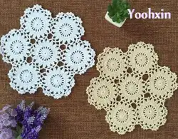 Горячая DIY Хлопок кружевная скатерть для стола подставка pad ткань вязаные коврики горшок подставка для чашки кружки Рождественский напиток