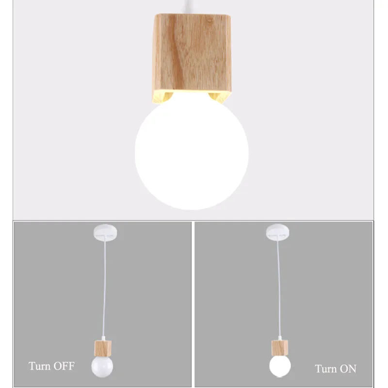 Скандинавский подвесной светильник, Деревянный светильник, современный подвесной светильник, подвесной потолочный светильник для столовой, ресторана, спальни, подвесной светильник