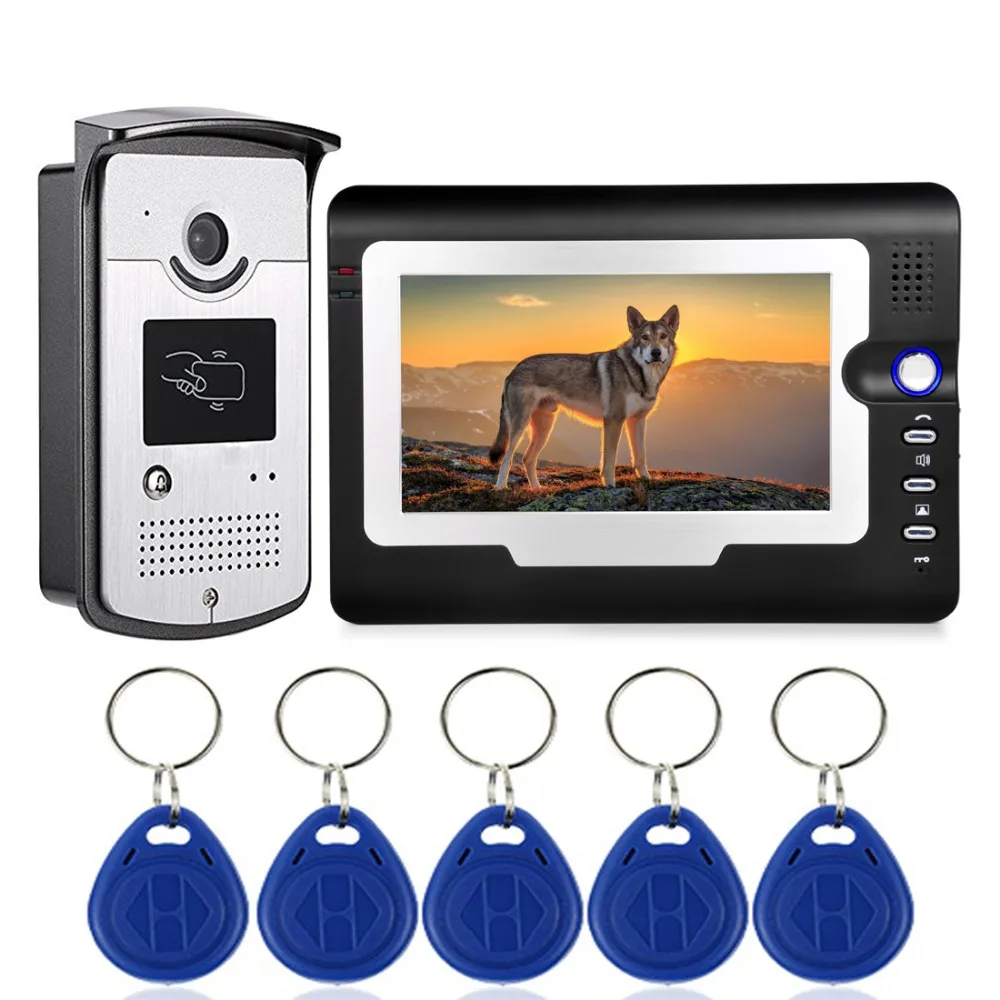 

SYSD Home Security Video Intercom 7 Inch Monitor Video Doorbell DoorPhone Camera System Apartment