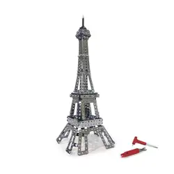 791 шт. модель башни Парижа строительные блоки Набор кубиков из нержавеющей стали 3D металлическая головоломка модель строительные блоки